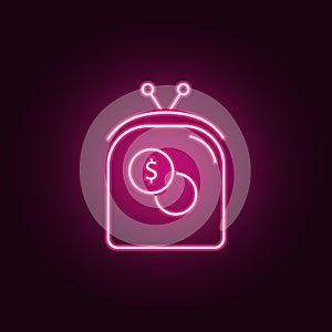 Scissors neon icon. Elements of Women\'s accessories set. Simple icon for websites, web design, mobile app, info graphics photo