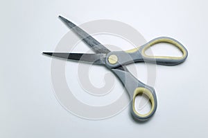 scissors office small workers. with soft rubber handles, on white background