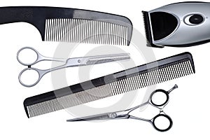Scissors, scissors tapering, machine for hairstyle