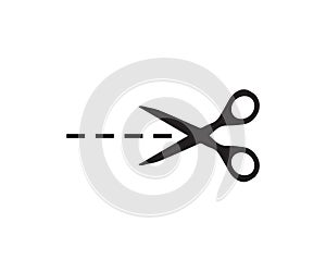 Scissors shape office equpiment symbol