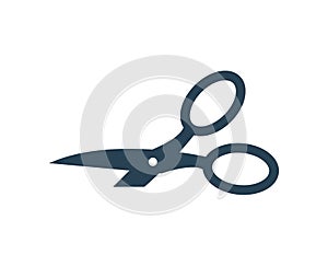 Scissors sign isolated. Symbol cut with shears