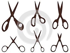 Scissors silhouette - hairdressing tools