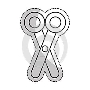 scissors silhouette isolated icon