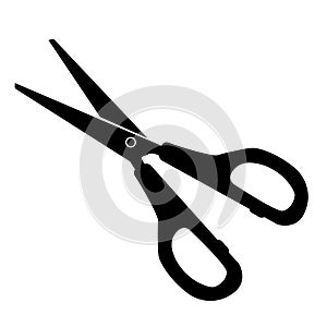 Scissors silhouette. Vector element isolated on white background
