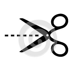 Scissors Silhouette Vector Icon No. 3