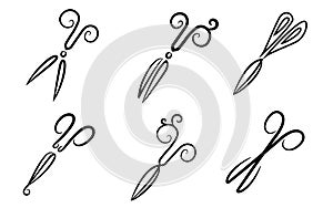 Scissors. stylization. photo