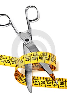 Scissors and tape measure