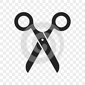 Scissors vector flat icon for barbershop cut