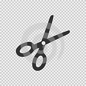 Scissors vector icon. Simple isolated symbol EPS 10