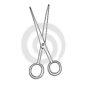 Scissors vector illustration, hand drawing doodle