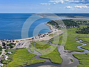 Scituate Harbor aerial view, MA, USA