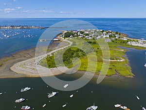 Scituate Harbor aerial view, MA, USA