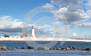 Scituate Lighthouse in South Shore of Boston