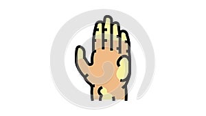 scleroderma skin disease color icon animation