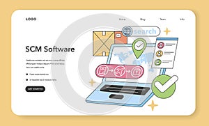 SCM Software concept. Flat vector illustration