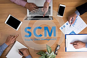 SCM Supply Chain Management concept