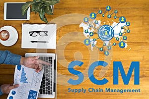 SCM Supply Chain Management concept