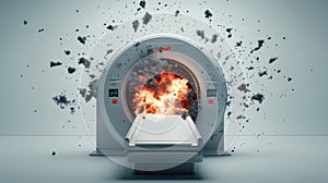 scnner realistic 3d exploded view of a ct scanner