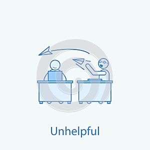 scoff at colleague 2 colored line icon. Simple colored element illustration. Outline symbol design from colleague and business par