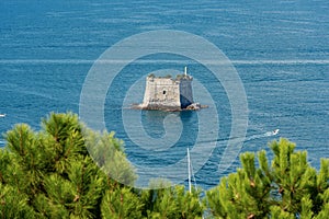 Scola Tower in the sea - Gulf of La Spezia Italy