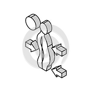 scoliosis disease isometric icon vector illustration photo