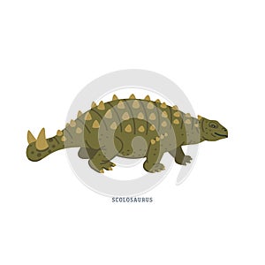 Scolosaurus dinosaur. Scolosaurus - Herbivorous extinct genus of ankylosaurid dinosaurs.