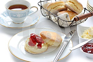 Scone , cream tea , afternoon tea photo