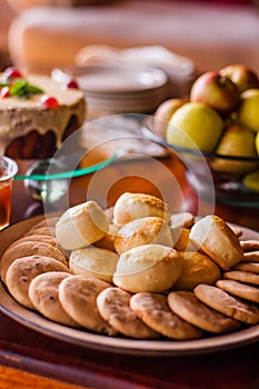 Scones, cookis and cake at afternoon tea