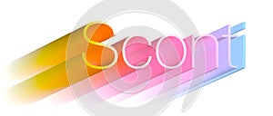 Sconti, discounts,3d multicolored Word, alphabet, 3d illustration, white background photo