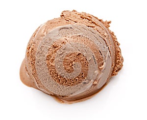 Scoop of chocolate ice cream photo