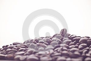 Scoop of coffee beans