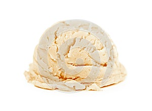 Scoop of coffee ice cream