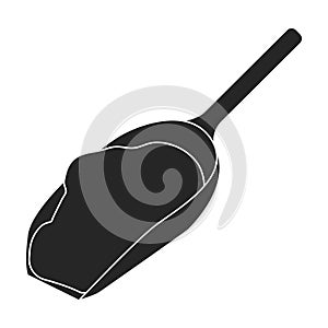 Scoop flour vector icon.Black vector icon isolated on white background scoop flour.