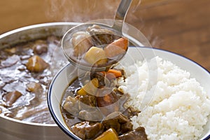 Scoop Japanese curry photo