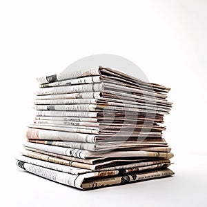 The Daily Scoop: A Mountain of Newspapers for Your Perusal AI Generated