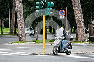 Scooter in the city