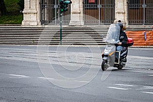 Scooter in the city photo