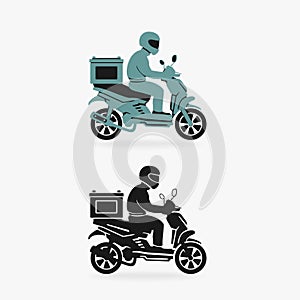 Scooter Delivery Vector Symbol