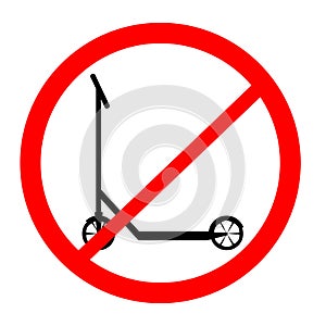 Scooter forbidden sign