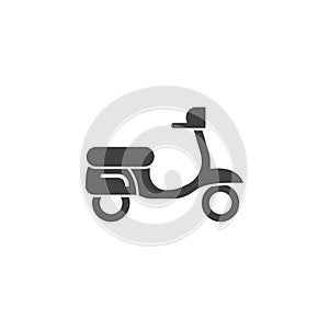 Scooter icon in flat style. Delivery vector illustration on isolated background. Transport sign business concept