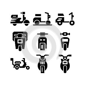 Scooter  icon or logo isolated sign symbol vector illustration photo