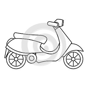 Scooter icon, outline style
