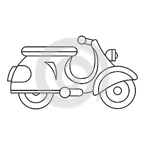 Scooter icon, outline style