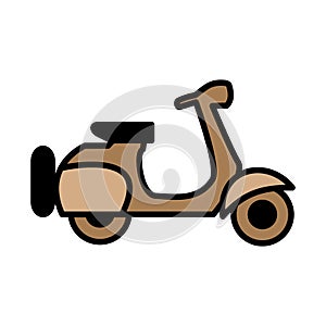 Scooter icon vector design template basic RGB