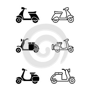 Scooter icon vector design template basic RGB