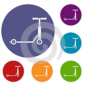 Scooter icons set