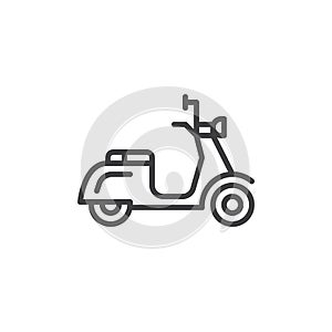 Scooter line icon, outline vector sign, linear style pictogram isolated on white
