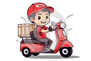 Scooter man service fast delivery courier