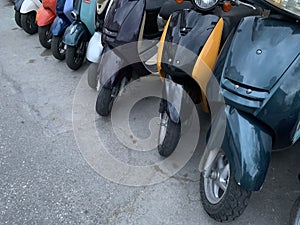 Scooter motorbikes row