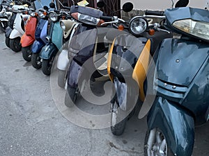 Scooter motorbikes row